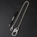 Ahiller Biker Wallet Chain, Heavy Duty Pocket Chain with Lockable Carabiner, Men Chains for Keys, Jeans, Pants, Purse and Handbag（QK-Silver-1PCS） - Grand Goldman