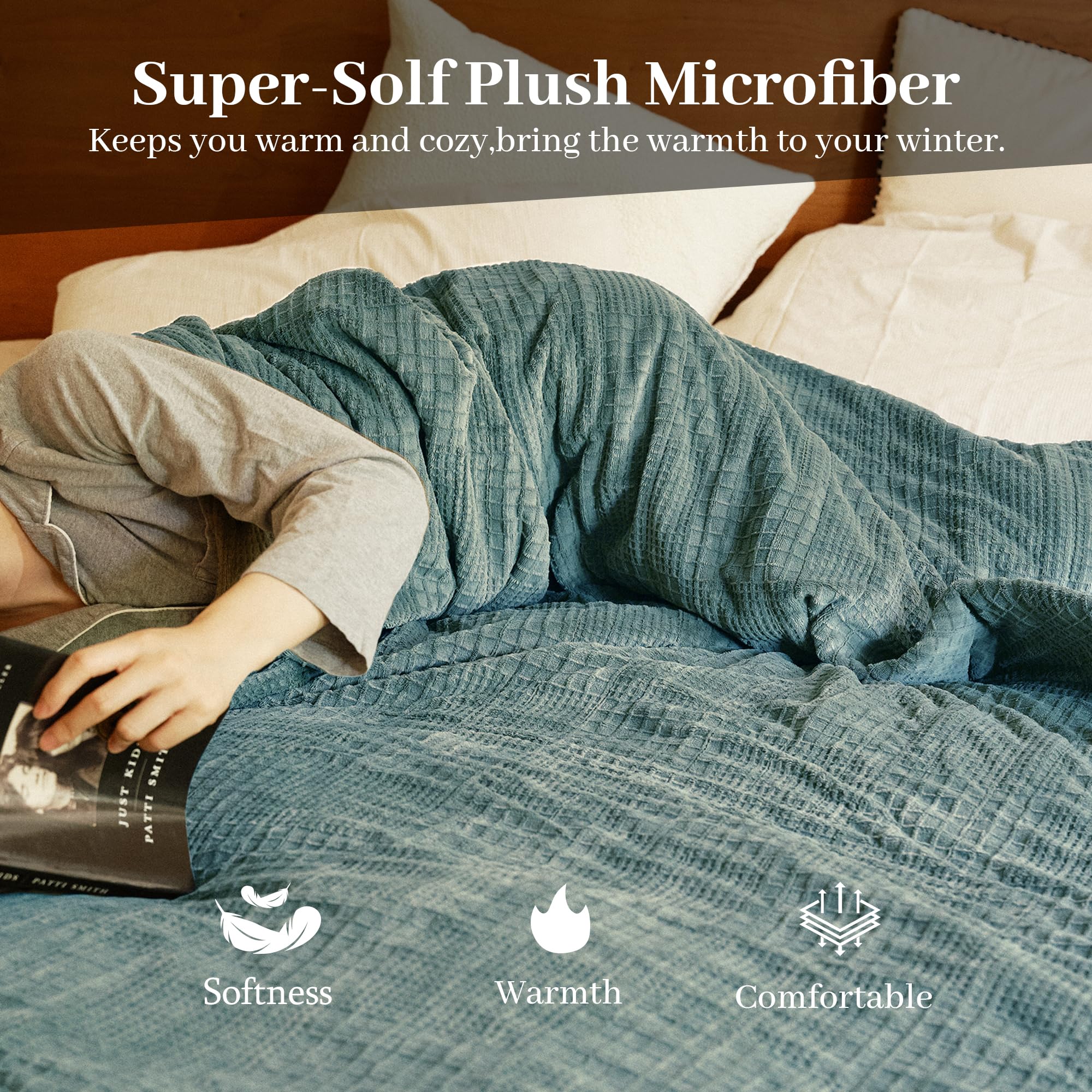 Verwarmd deken elektrisch deken plaid 50''X60'' - verwarmingsdeken met 6 warmtestanden - 2-10 uur automatische uitschakeling, ETL gecertificeerd, wasmachinebestendig (zwart)