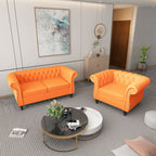 AVZEAR 3-Piece Living Room Sectional Sofa Set, Green Velvet Couch Upholstered Sofa Modern Sofa Couches Set Style Button Tufted, Velvet Chesterfield Sofa for Living Room Apartment, 1+2+3 Seat Green