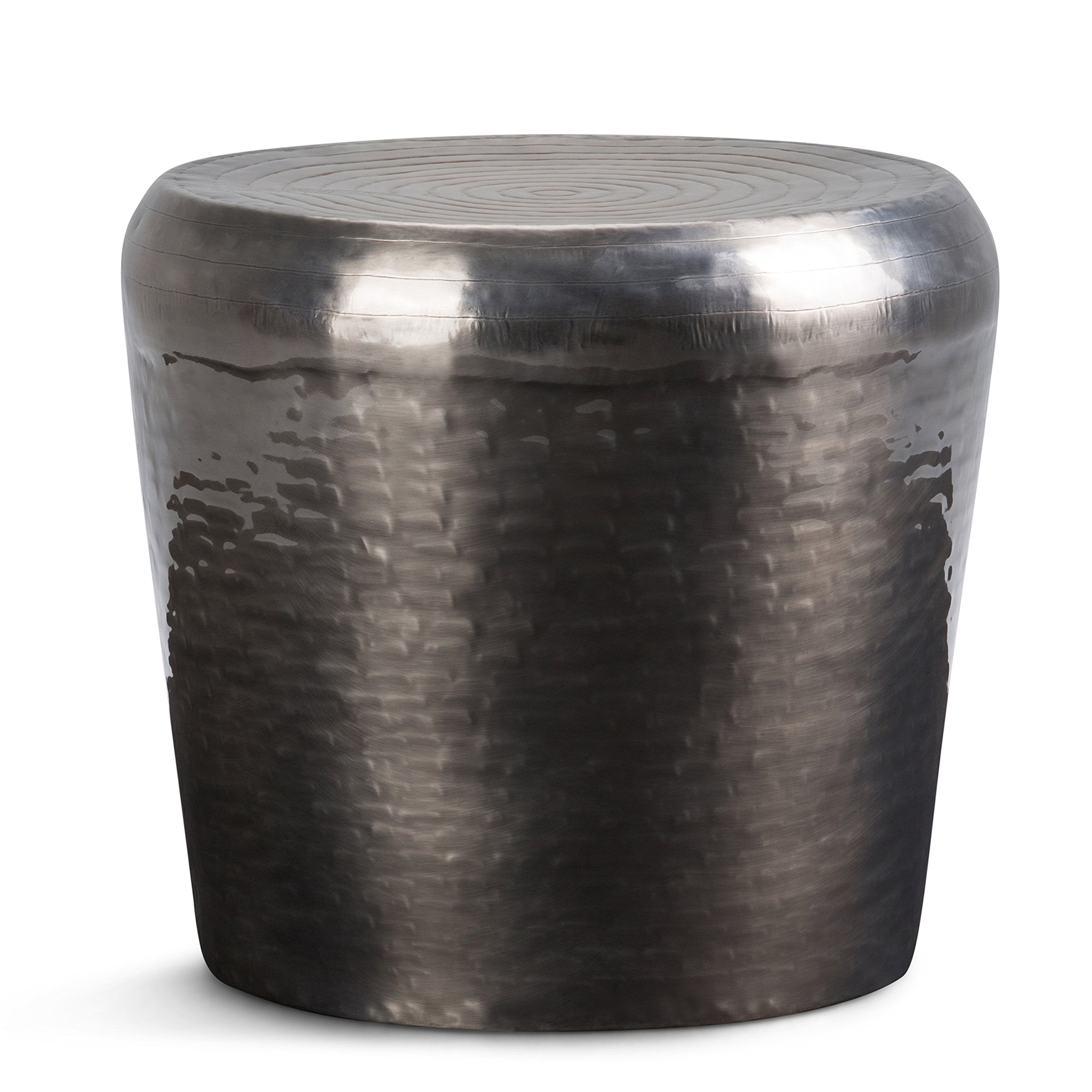 SIMPLIHOME Preston Modern Industrial 22 inch Wide Metal Metal Side Table in Antique Copper, Fully Assembled for the Living Room and Bedroom