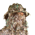 QuikCamo Mossy Oak Greenleaf Camo spandhat med indbygget 3D bladformet ansigtsmaske, jagtudstyr til kalkun (justerbar OSFM)