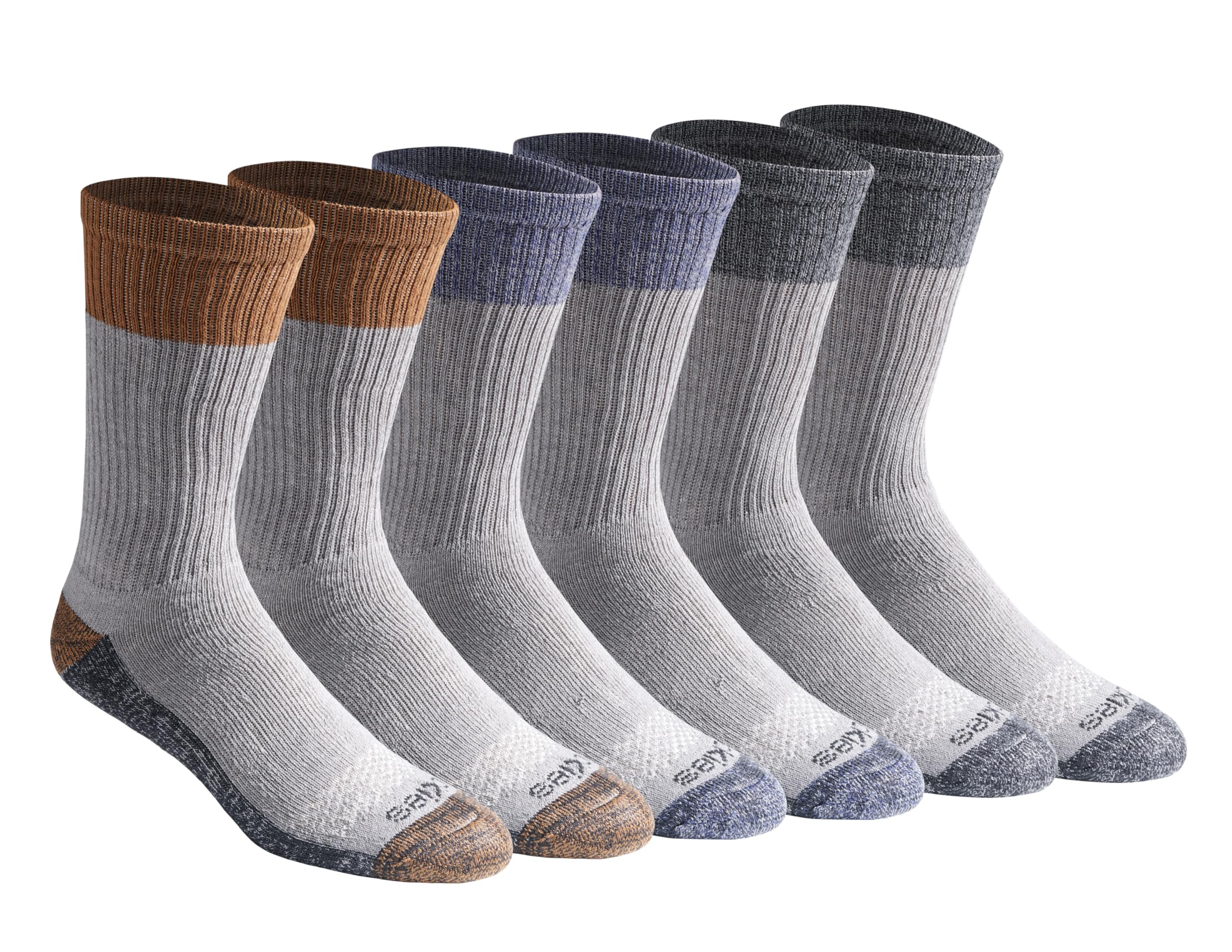 Dickies Men's Dri-Tech Original Moisture Control Crew Socks, Available in M-XXL (6, 12, 18 Pairs)
