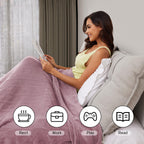 Coperta Elettrica Riscaldata 72"x84" Taglia Completa, Morbido Pile di Corallo con 4 Livelli di Riscaldamento e Spegnimento Automatico dopo 10 Ore, Lavabile in Lavatrice, Tessuto Morbido e Accogliente per la Casa, Grigio Scuro