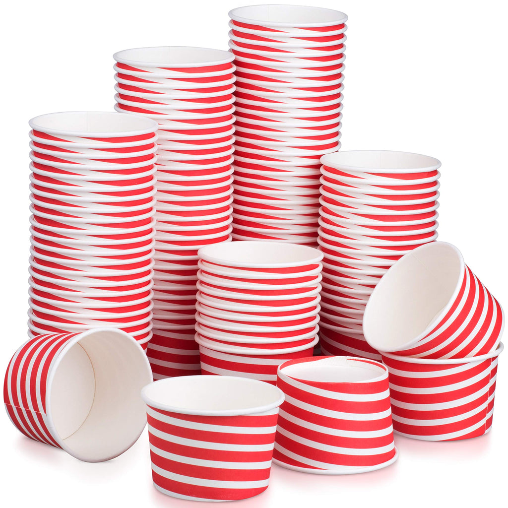 TYPTOP Ice Cream Cups - 100 Pack Ice Cream Sundae Cups, Frozen Yogurt Dessert Cups