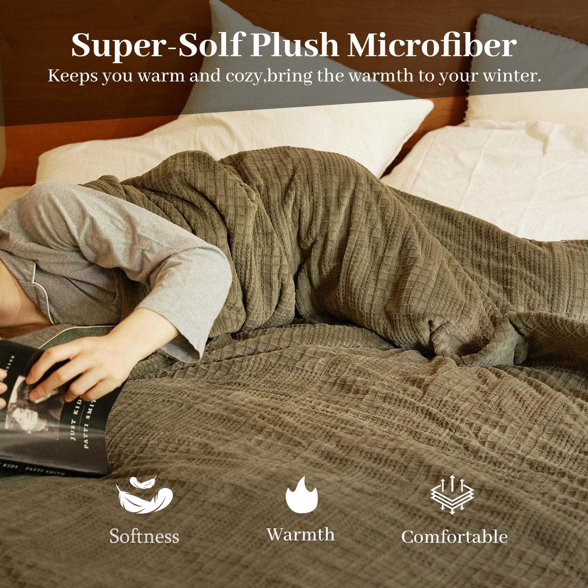 Verwarmd deken elektrisch deken plaid 50''X60'' - verwarmingsdeken met 6 warmtestanden - 2-10 uur automatische uitschakeling, ETL gecertificeerd, wasmachinebestendig (zwart)