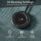 Verwarmd deken elektrisch deken plaid 50''X60'' - verwarmingsdeken met 6 warmtestanden - 2-10 uur automatische uitschakeling, ETL gecertificeerd, wasmachinebestendig (zwart)