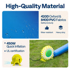 VIVOHOME 7 in 1 Bounce House for Kids, Fruit Theme Inflatable Bouncy Castle with Slide, 12x12 FT Inflated Bouncer for Outdoor with Blower, Basketball, Climb, Jump Area, Ball, Water Pool, Hoop