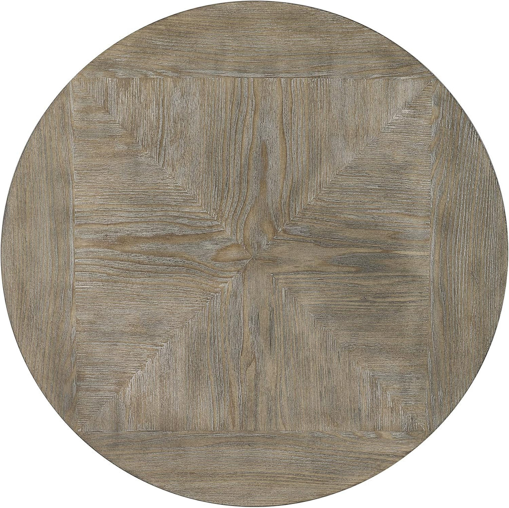 Powell Pewter Metal and Rustic Wood Side Table Franklin Dining
