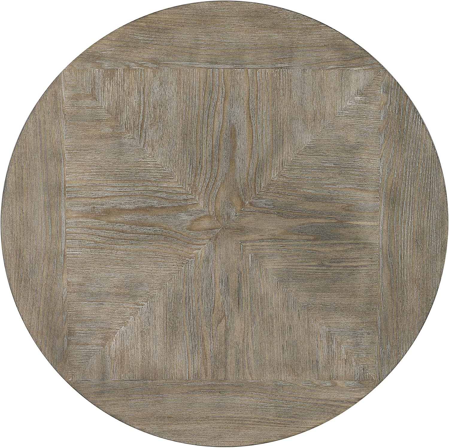 Powell Pewter Metal and Rustic Wood Side Table Franklin Dining