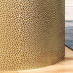 Christopher Knight Home Rache Modern Round Coffee Table with Hammered Iron, Gold, 26. 00” L x 26. 00” W x 17. 00” H