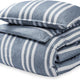 29 - Stripe - Heathered Midnight Blue (No Comforter)