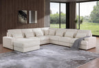 U-Shaped Oversized Symmetrical Sectional Sofa Couch Classic Chesterfield Scroll Armrest Button Tufted Sofa&Couch with Extra Wide Chaises and 2 Pillows for Living Room Home Theater/Office/Apartment