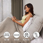 Coperta Elettrica Riscaldata 72"x84" Taglia Completa, Morbido Pile di Corallo con 4 Livelli di Riscaldamento e Spegnimento Automatico dopo 10 Ore, Lavabile in Lavatrice, Tessuto Morbido e Accogliente per la Casa, Grigio Scuro