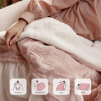 Opvarmet tæppe 50" x 60" - Opvarmet tæppe med 5 varmeniveauer og 3 timers automatisk slukning, maskinvaskbar, ETL &amp; FCC-certificering, overvarmebeskyttelse (Racoon) 