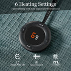 Verwarmd deken elektrisch deken plaid 50''X60'' - verwarmingsdeken met 6 warmtestanden - 2-10 uur automatische uitschakeling, ETL gecertificeerd, wasmachinebestendig (zwart)