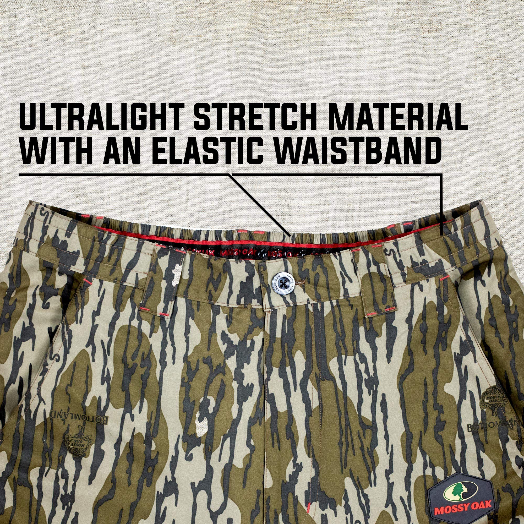 Mossy Oak Camo Lightweight Hunting Pants for Men Camouflage Clothing, Large, Bottomland