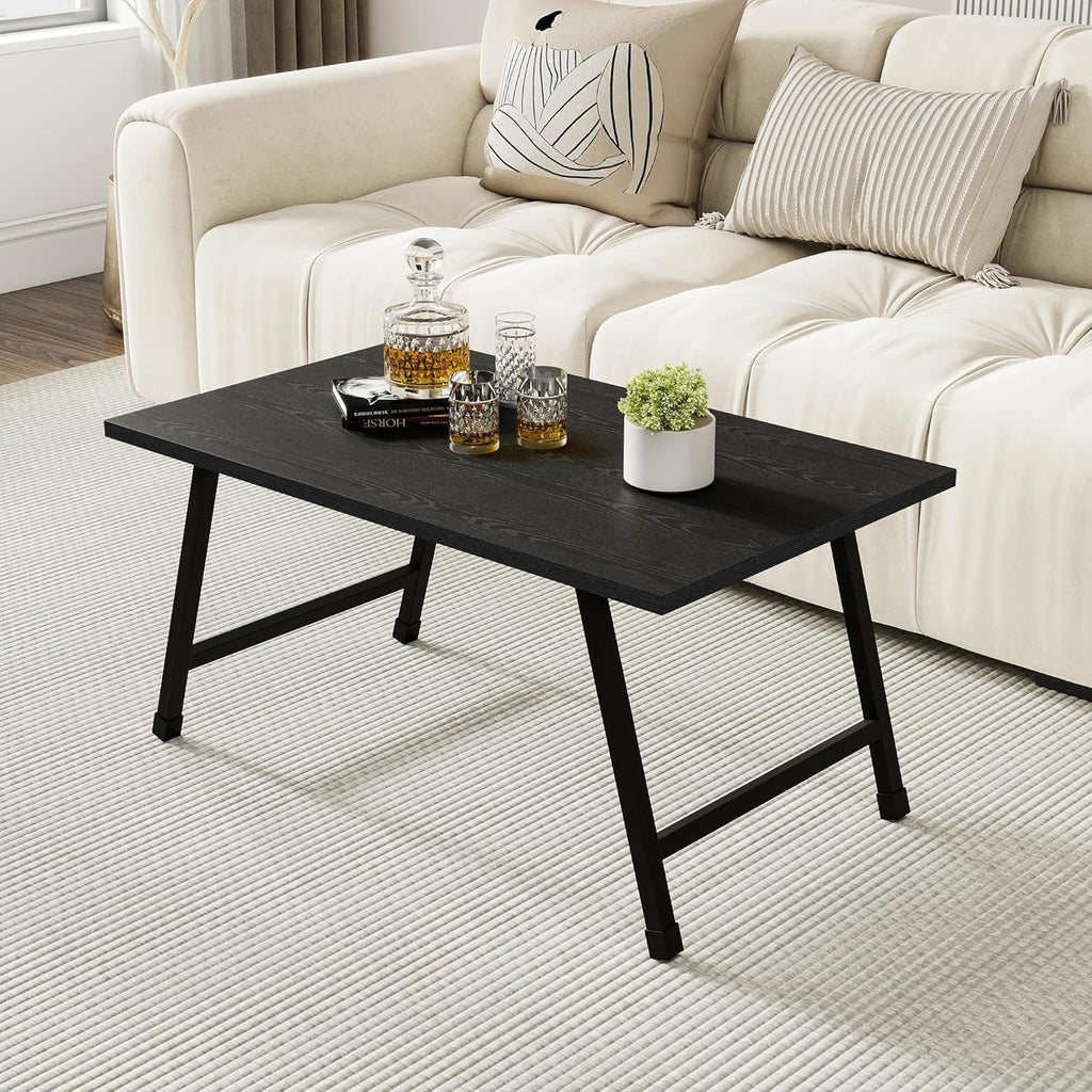 Rectangular Folding Coffee Table - Modern Space-Saving Foldable Coffee Table for Living Room, Durable and Lightweight Design, Easy to Assemble, Perfect for Small Spaces