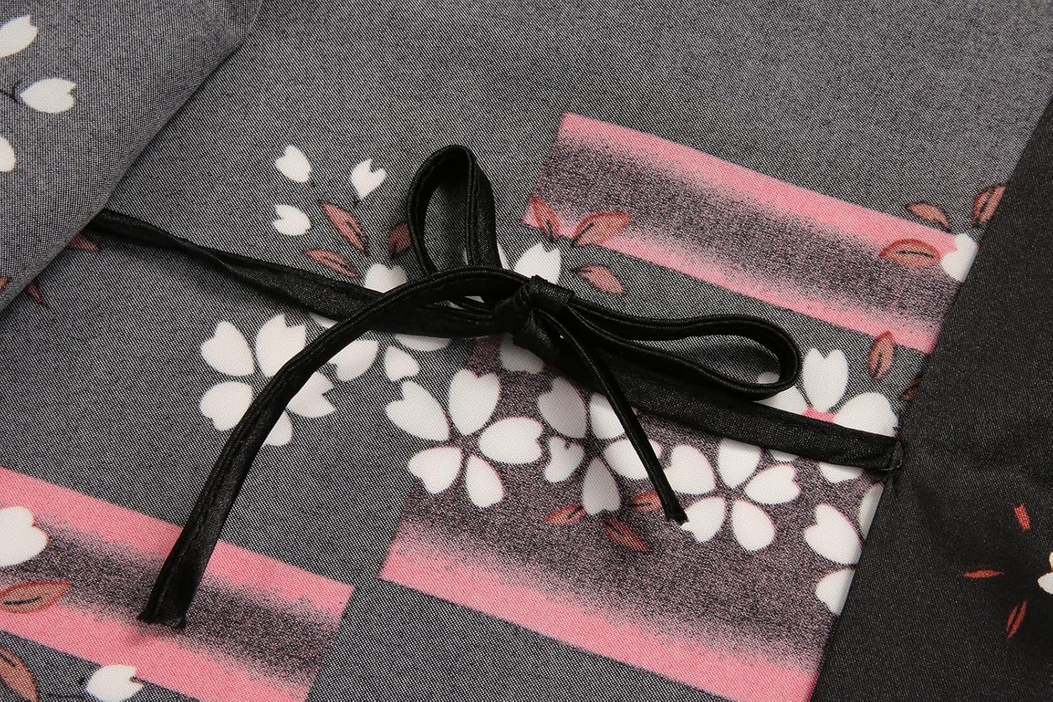 Women's Floral/Patterned Silky Kimono Robes Long Satin Bathrobes Sleepwear Loungewear