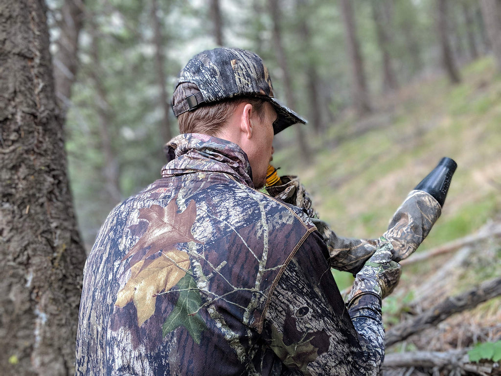 Mossy Oak Break-Up Camo Ansigtsmaske Hat til Jagt, Officielt Licenseret Camouflage (Small, 57cm, Hat Størrelse 7 1/8)