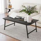 Foldable Rectangular Coffee Table - Stylish and Functional Folding Table for Living Room, Compact Design with Sturdy Frame, Ideal for Apartments, Offices, and Small Spaces,Easy Assembly,Brown