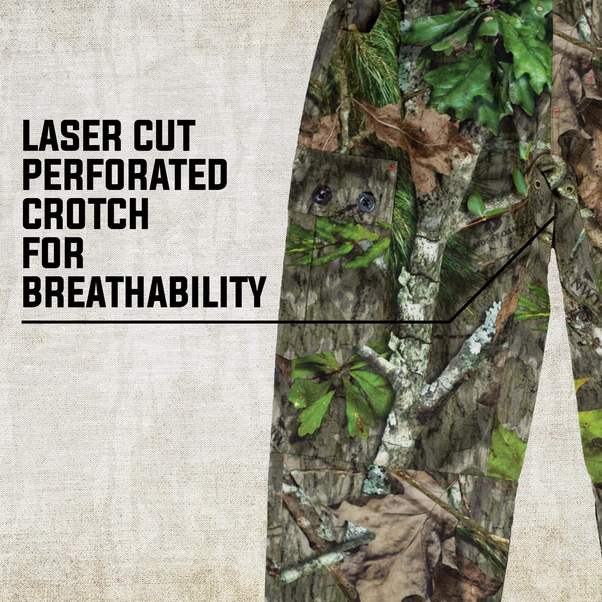 Mossy Oak Camo Lightweight Hunting Pants for Men Camouflage Clothing, Large, Bottomland