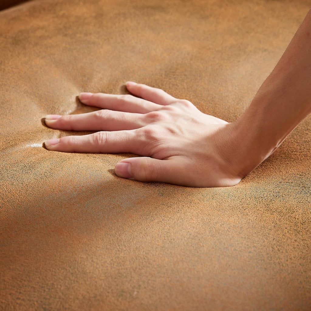 2 Pieces Chesterfield Sofa Sets Nailhead Decor Faux Leather Upholstered Tufted Sectional Sofa&Couch Include 3-Seaters Couch and Loveseat W/Rolled Arms and Wood Legs for Living Room Furniture Sets