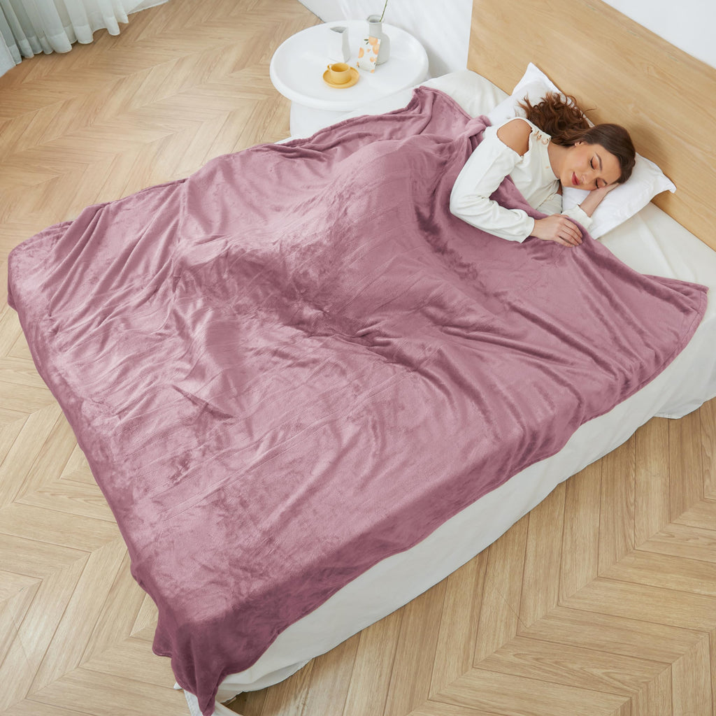 Couverture chauffante électrique DUODUO 72"x84" en polaire corail chaude avec 4 réglages de chaleur et arrêt automatique de 10 heures Protection contre la surchauffe - Gris 