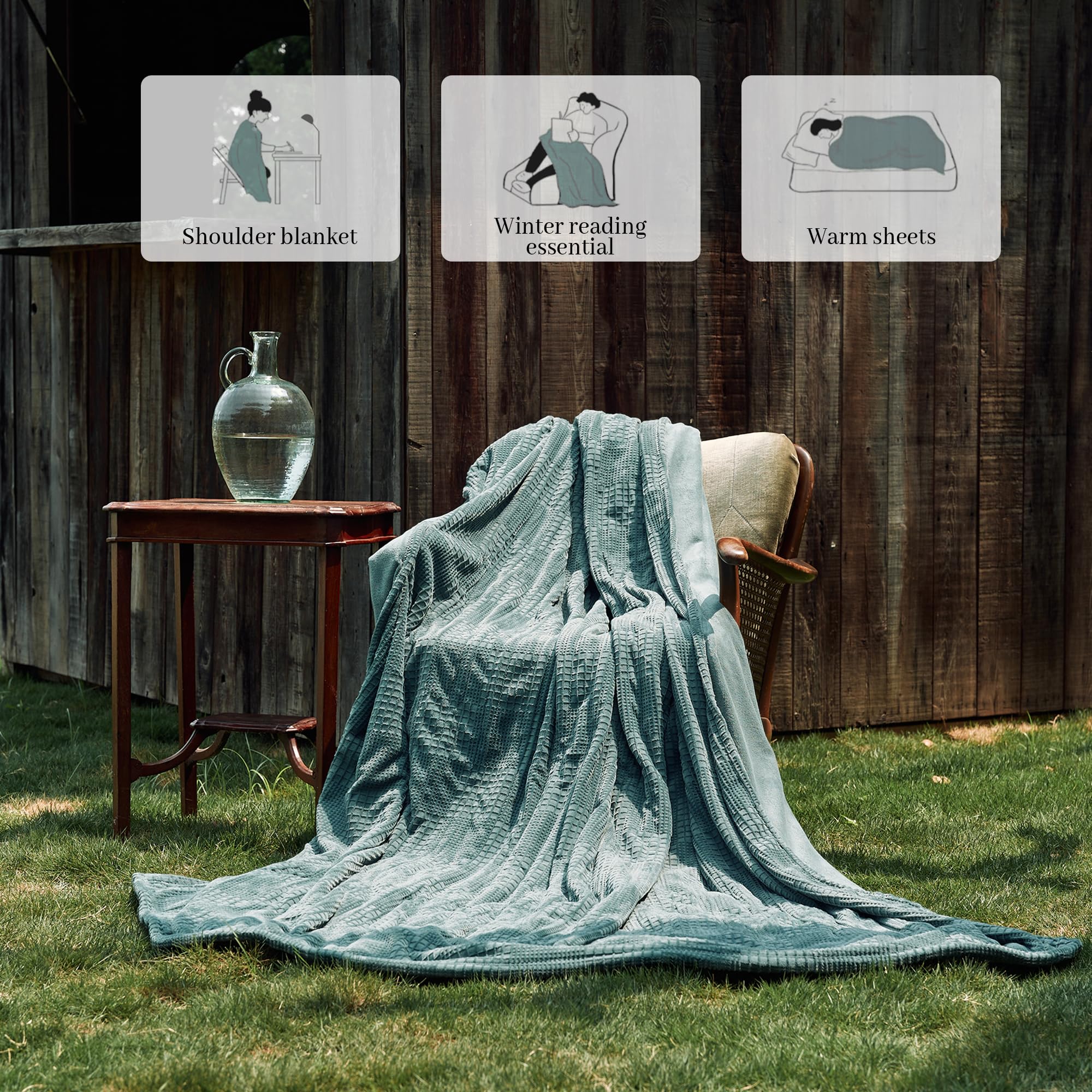 Verwarmd deken elektrisch deken plaid 50''X60'' - verwarmingsdeken met 6 warmtestanden - 2-10 uur automatische uitschakeling, ETL gecertificeerd, wasmachinebestendig (zwart)