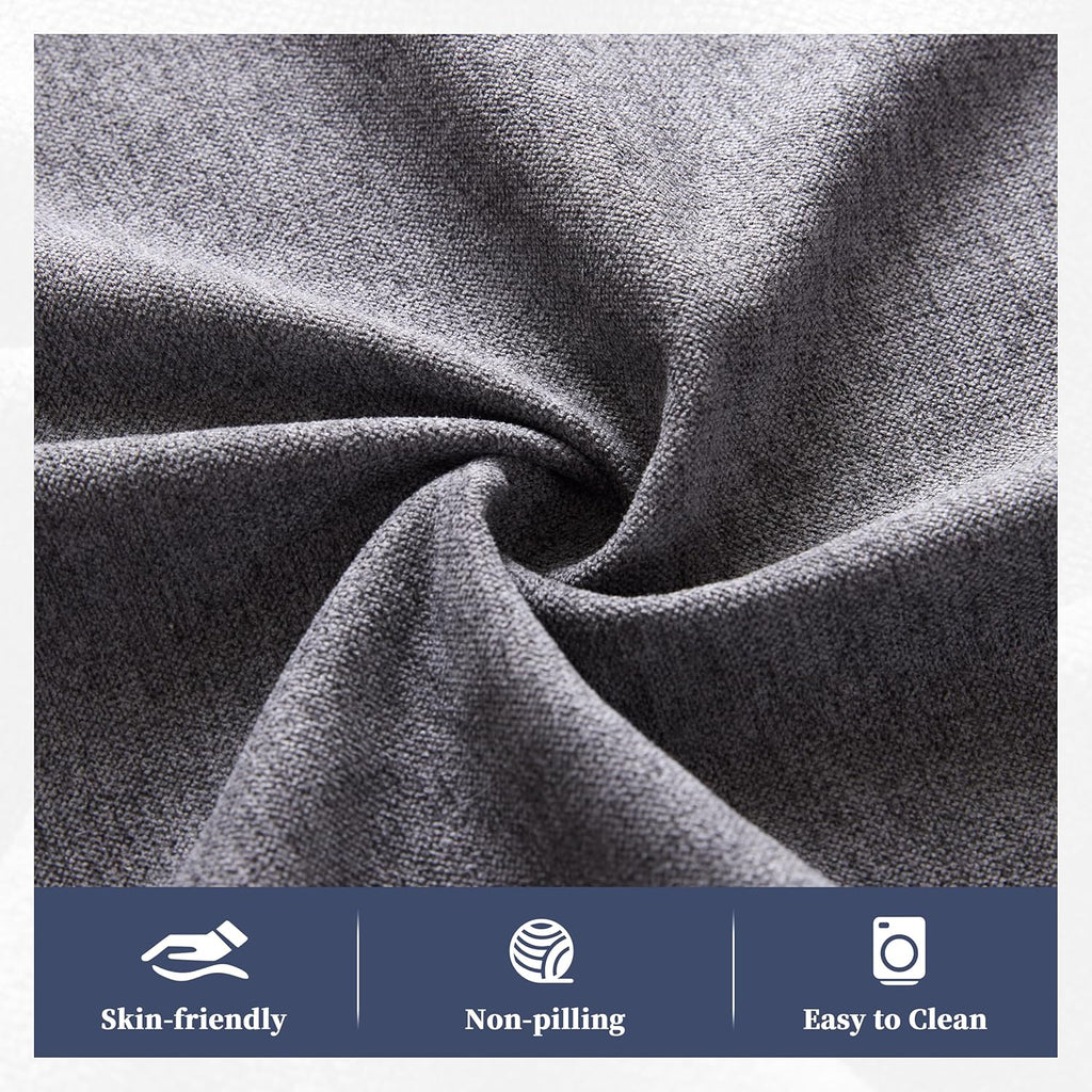 Oversized Recliner Loveseat with Heat and Massage, Wall-Hugger Reclining Sofa with Cup Holders and USB Port, Big Large 2-Seater Double RV Recliner Loveseat for Living Room (Fabric, Grey)