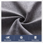 Oversized Recliner Loveseat with Heat and Massage, Wall-Hugger Reclining Sofa with Cup Holders and USB Port, Big Large 2-Seater Double RV Recliner Loveseat for Living Room (Fabric, Grey)