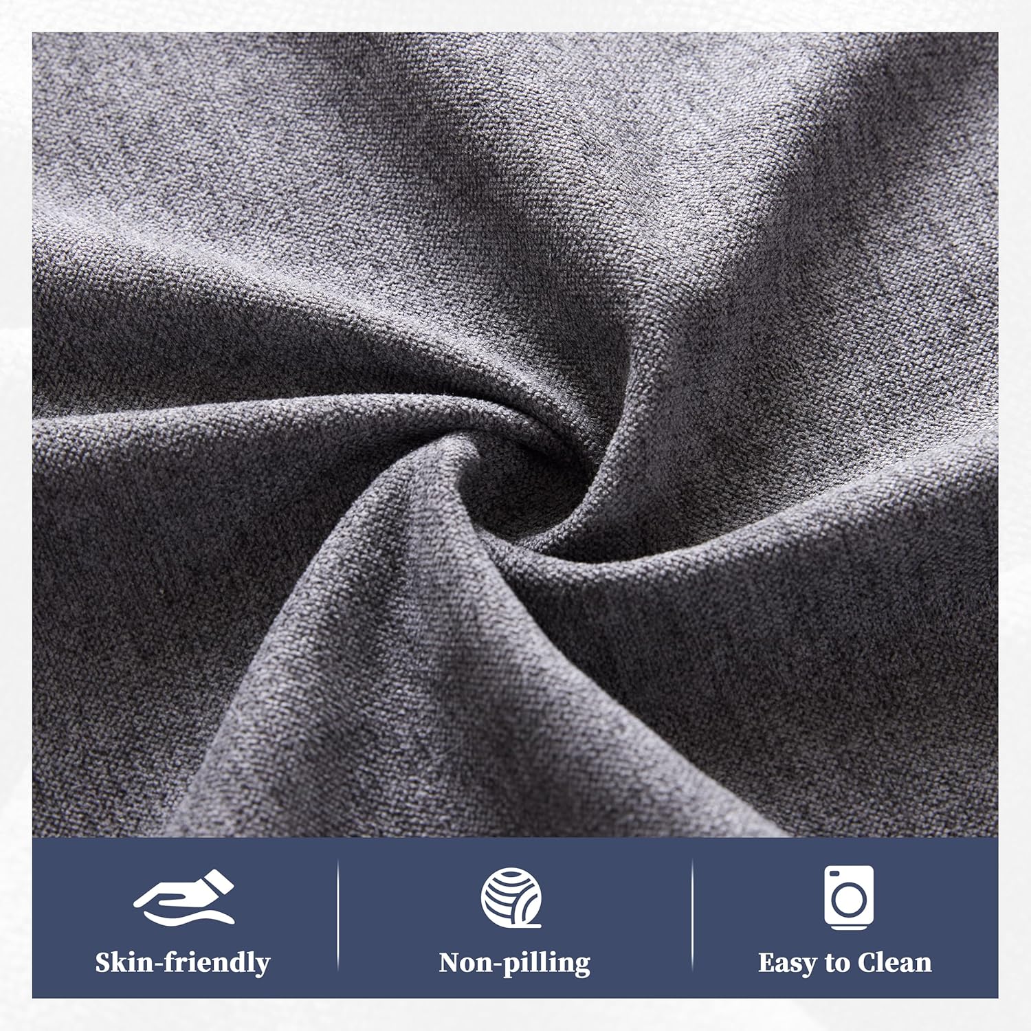 Oversized Recliner Loveseat with Heat and Massage, Wall-Hugger Reclining Sofa with Cup Holders and USB Port, Big Large 2-Seater Double RV Recliner Loveseat for Living Room (Fabric, Grey)