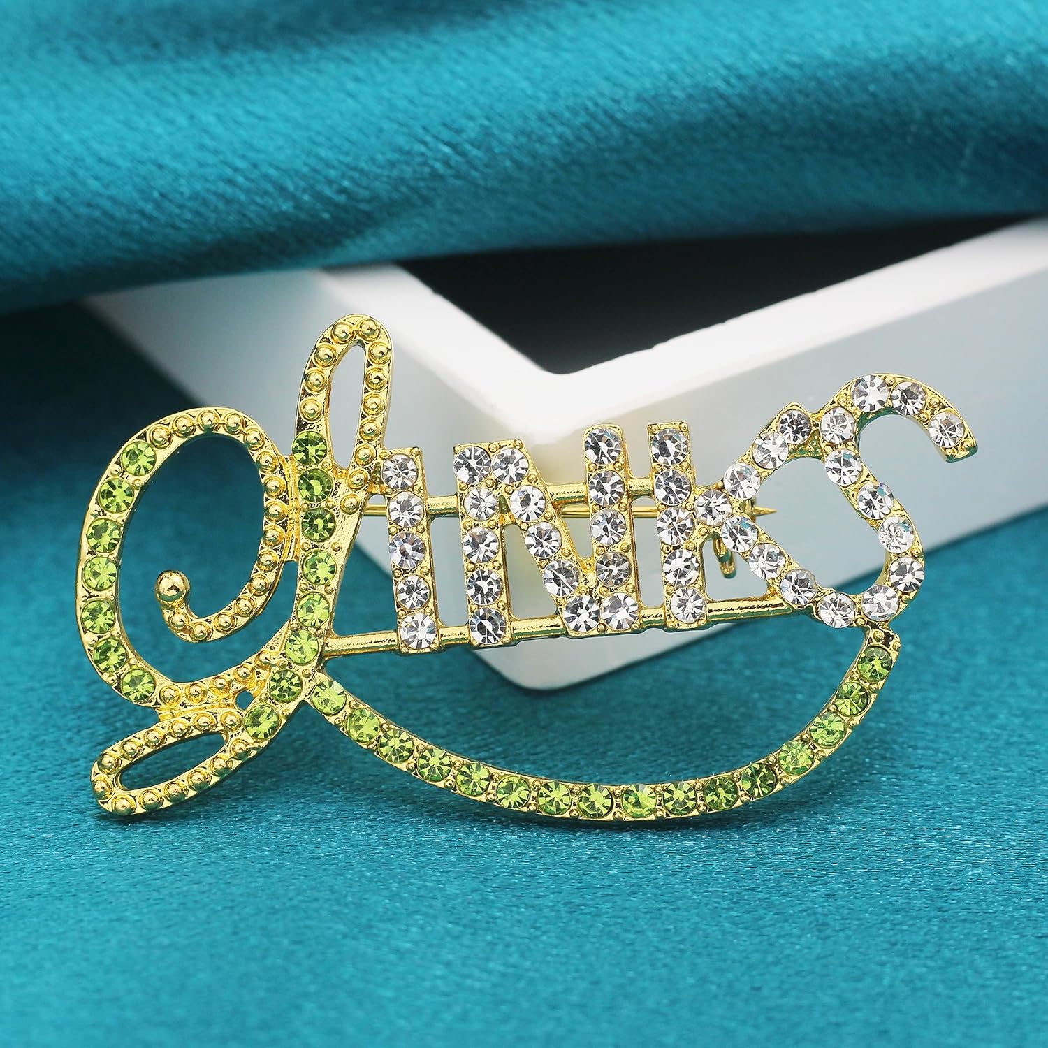 Sorority Paraphernalia Gift for Women Rhinestone Sorority Brooch Pin Greek Sorority Jewelry Sisterhood Gift for Soror Sister (Links)