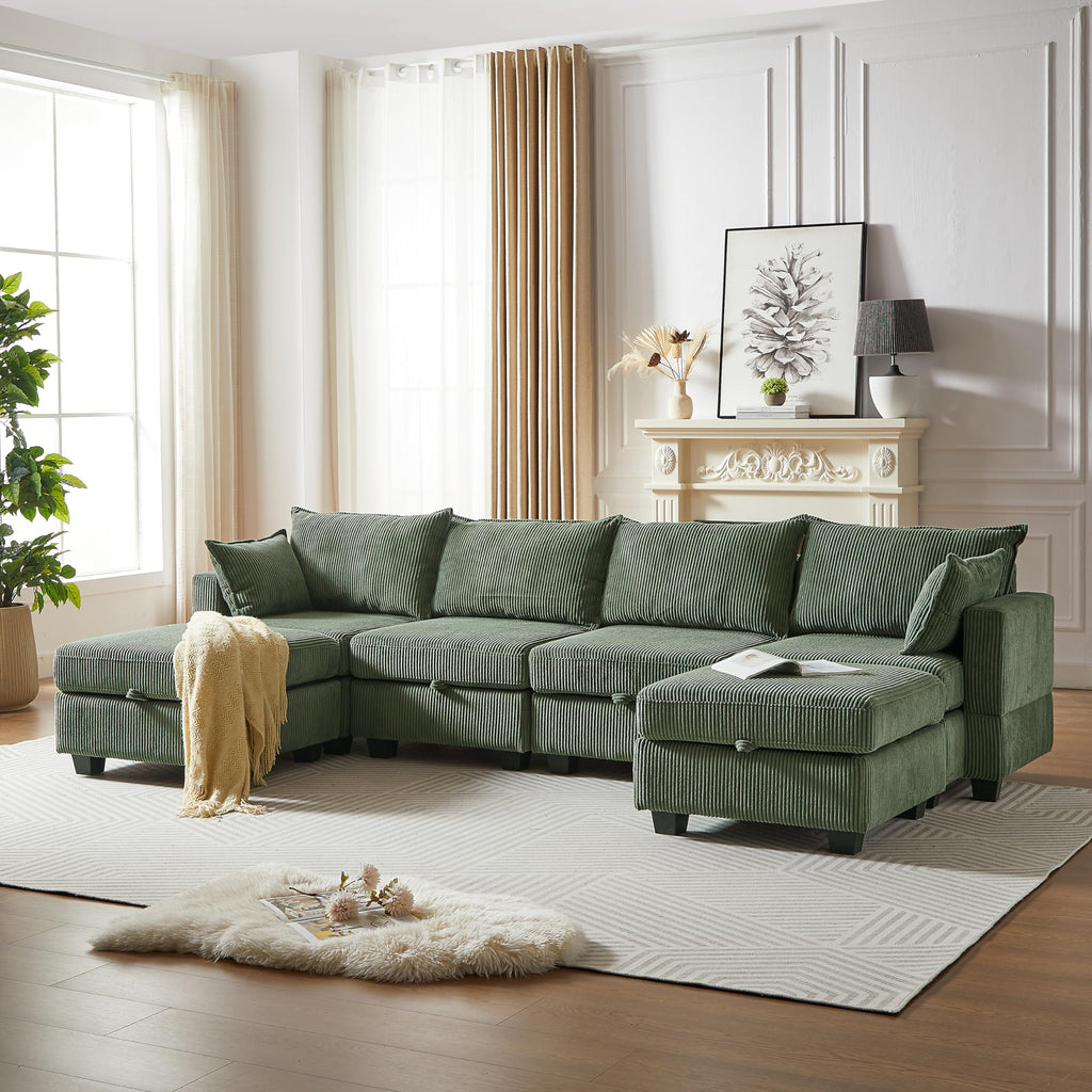 Ball & Cast 82" Velvet Corner Chesterfield Sofa, L-Shaped Sectional Couch with Nailhead Trim & 3 Cushions for Living Room, Bedroom, Apartment, Office,Beige