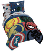 Jay Franco Marvel Spidey and His Amazing Friends Team Spidey 5 Piece Twin Size Bed Set - Includes Comforter & Sheet Set Bedding - Super Soft Fade Resistant Microfiber (Official Marvel Product)