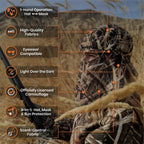 Mossy Oak Break-Up Camo Ansigtsmaske Hat til Jagt, Officielt Licenseret Camouflage (Small, 57cm, Hat Størrelse 7 1/8)