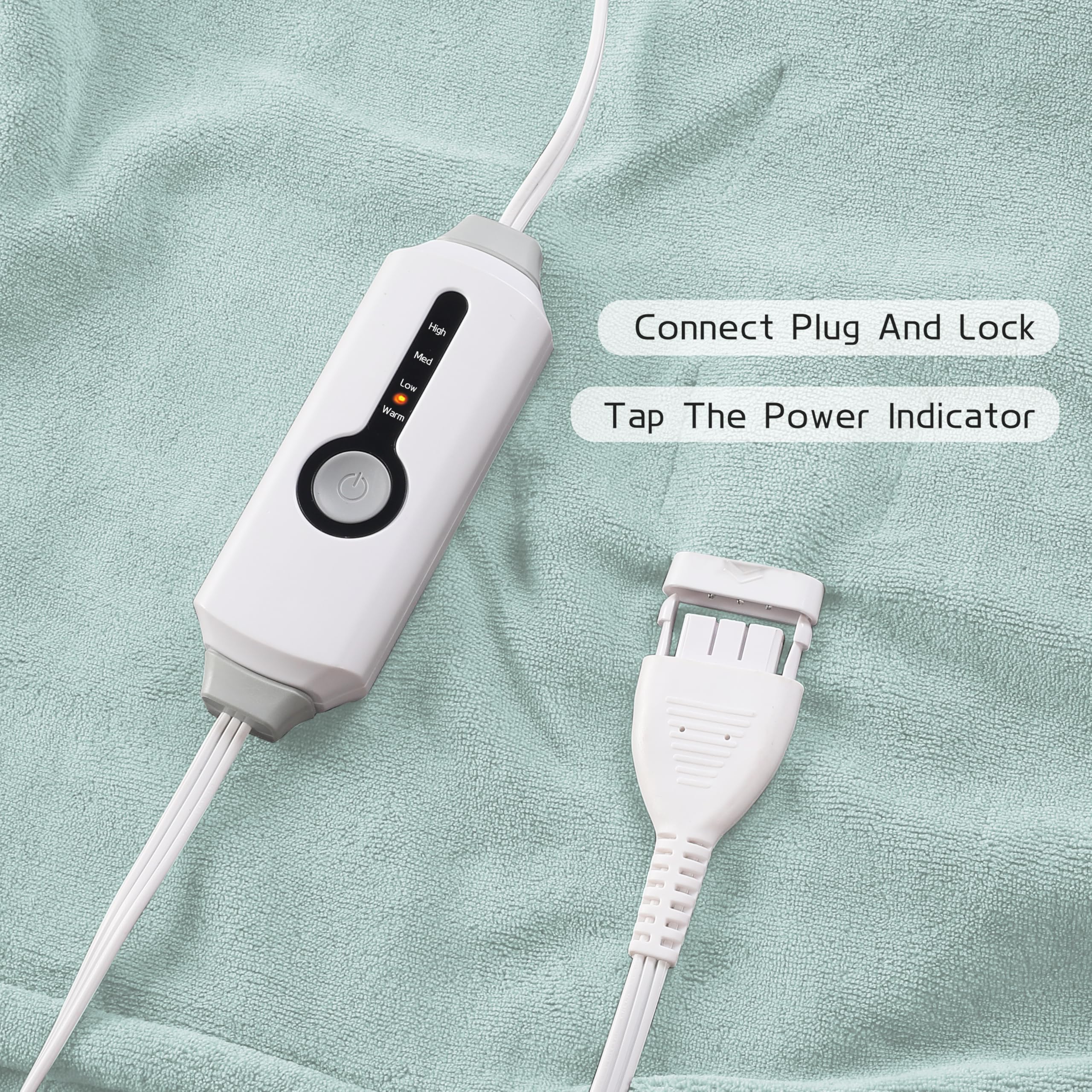 Coperta Elettrica Riscaldata 72"x84" Taglia Completa, Morbido Pile di Corallo con 4 Livelli di Riscaldamento e Spegnimento Automatico dopo 10 Ore, Lavabile in Lavatrice, Tessuto Morbido e Accogliente per la Casa, Grigio Scuro