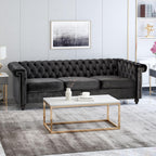 KEIKI 83" Sofa Couch 3-Seater with Button-Tufted Velvet,Mid Century Modern Design Chesterfield Style