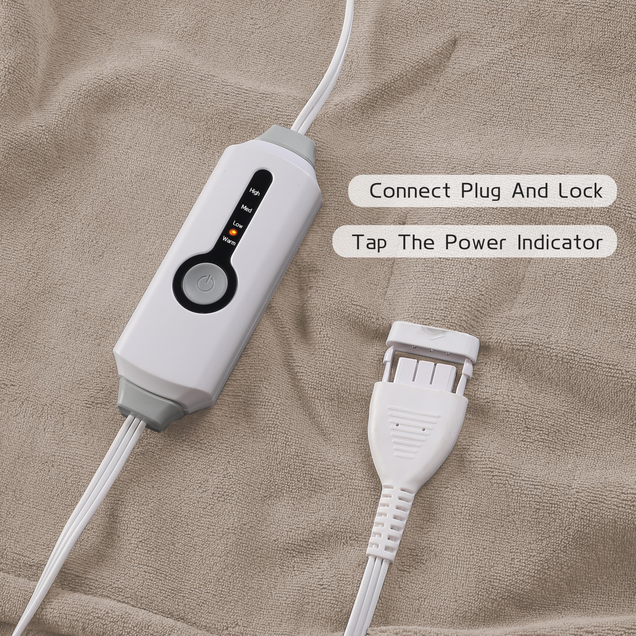 Coperta Elettrica Riscaldata 72"x84" Taglia Completa, Morbido Pile di Corallo con 4 Livelli di Riscaldamento e Spegnimento Automatico dopo 10 Ore, Lavabile in Lavatrice, Tessuto Morbido e Accogliente per la Casa, Grigio Scuro