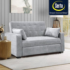 Serta Ainsley Queen Size Convertible Sofa Bed, Light Grey
