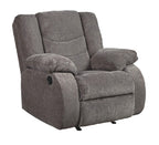 Signature Design by Ashley Tulen Modern Manual Pull Tab Reclining Loveseat, Dark Gray