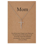 Lcherry Faith Cross Pendant Necklace for Women Religious Christian Jewelry Mother's Day Gifts for Women