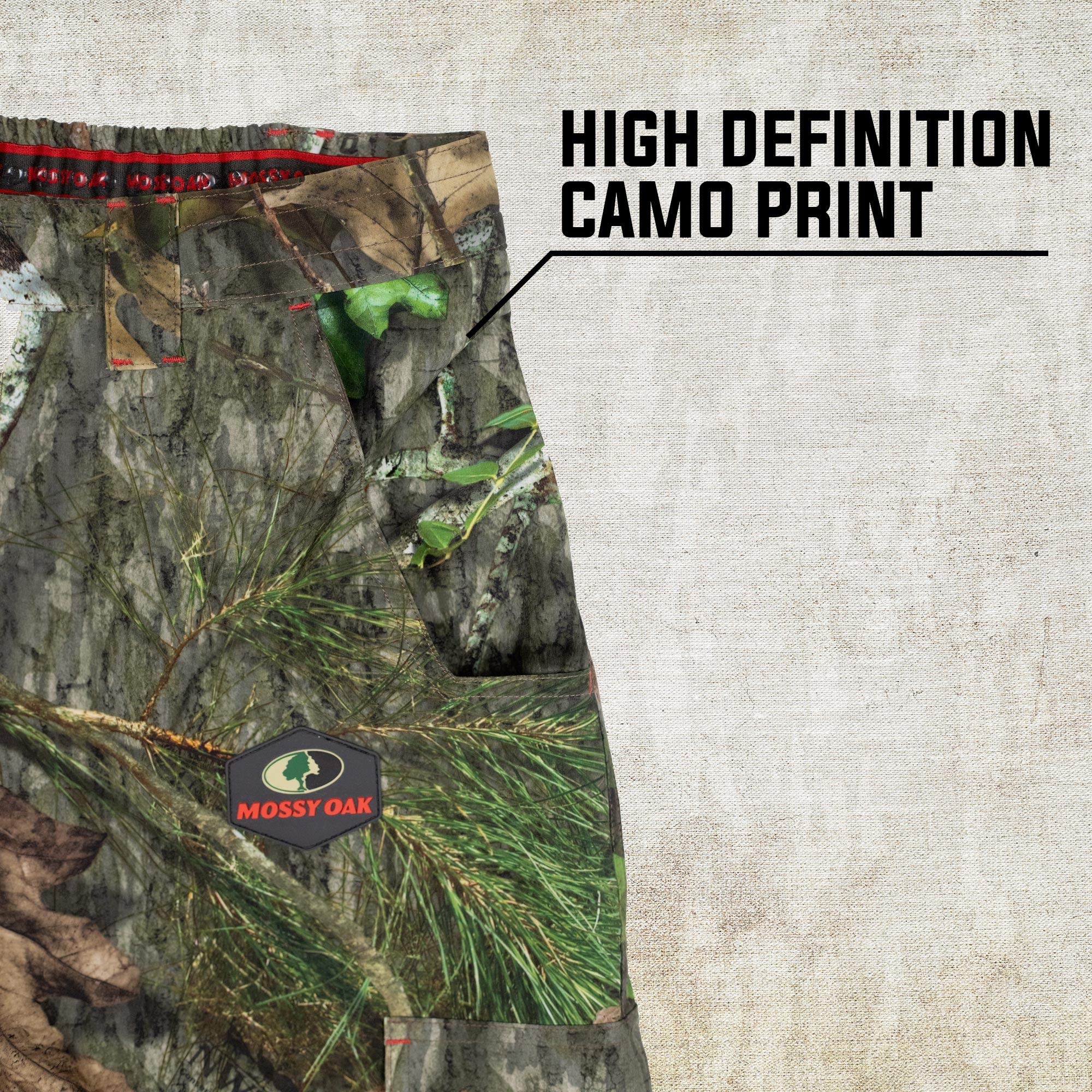 Mossy Oak Camo Lightweight Hunting Pants for Men Camouflage Clothing, Large, Bottomland