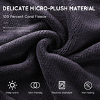 Couverture chauffante électrique DUODUO 72"x84" en polaire corail chaude avec 4 réglages de chaleur et arrêt automatique de 10 heures Protection contre la surchauffe - Gris 