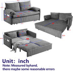 Eafurn 3 in 1 Convertible Pull Out Sleeper Sofa Couch Bed Queen Size, Corduroy Pullout Lounge Loveseat RV Sofa&Couches Sofabed with Soft Pillows Armrest,Side Pockers for Living Room Apartment