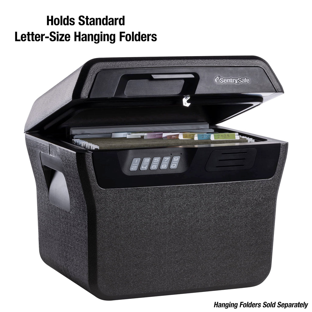 SentrySafe Kohlegrau wasserdichter und feuerfester Safe, Schließfach mit Tastatur für Dokumente und Hängemappen, Außenmaße: 14,1 x 16,6 x 13,8 Zoll, ‎FHW40300
