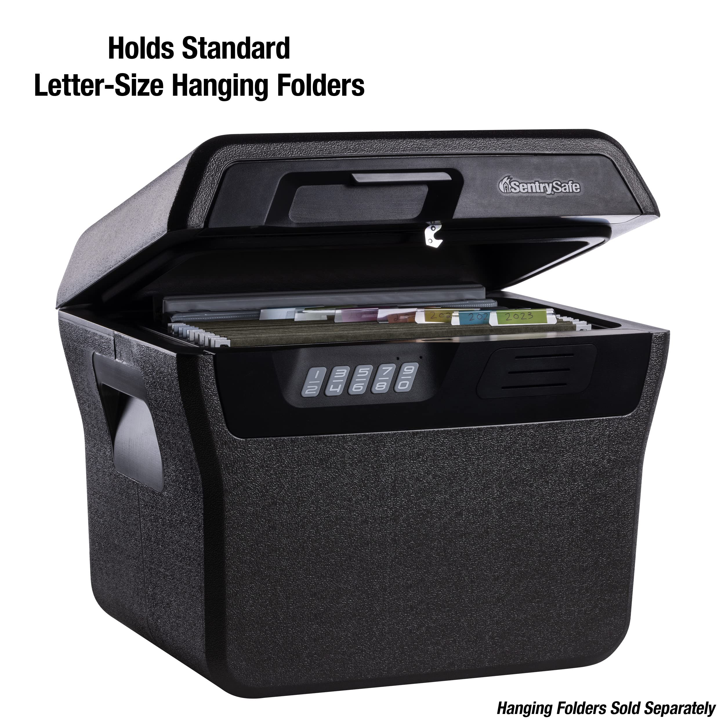 SentrySafe Kohlegrau wasserdichter und feuerfester Safe, Schließfach mit Tastatur für Dokumente und Hängemappen, Außenmaße: 14,1 x 16,6 x 13,8 Zoll, ‎FHW40300