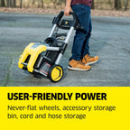 Kärcher Pressure Washer K1700, CETA Certified, 3 Spray Nozzles, Detergent Tank, for Cars, Driveways, Siding, Patios, 1.2 max. GPM