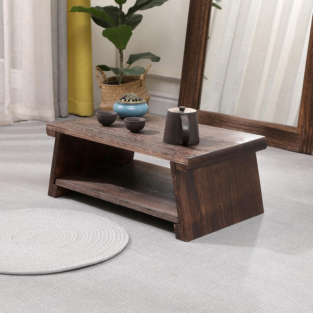 Antique Japanese Coffee Table, Minimalist Coffee Table, Altar Table, Used for Meditation, Made of Pure Solid Wood, Close to Nature.