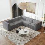 Ball & Cast 82" Velvet Corner Chesterfield Sofa, L-Shaped Sectional Couch with Nailhead Trim & 3 Cushions for Living Room, Bedroom, Apartment, Office,Beige