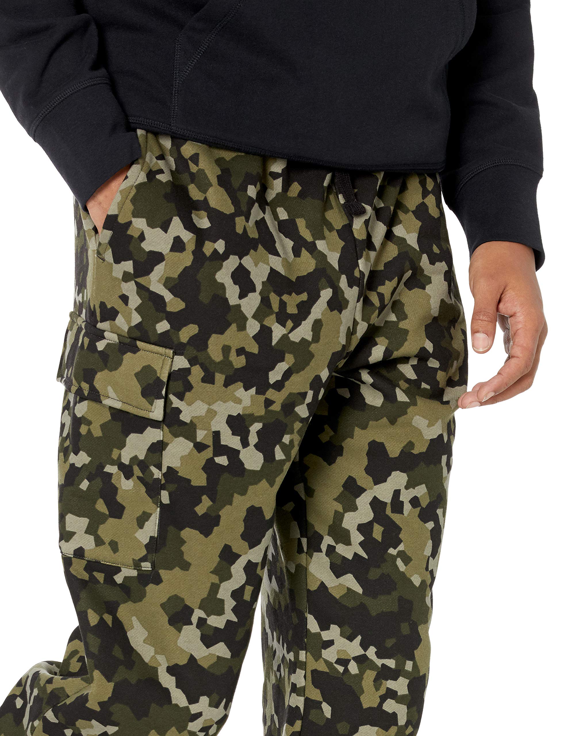 Amazon Essentials Men's Cargo Fleece Sweatpant, Olive Geo Camo, XX-Large
